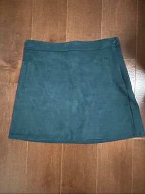 Blue Rain Teal Mini Skirt with Front Welt Pockets